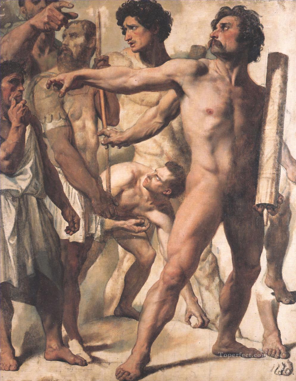 Study for The Martyrdom of St Symphorien nude Jean Auguste Dominique Ingres Oil Paintings